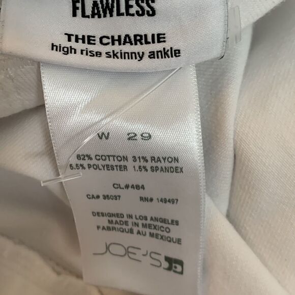 Joe Jeans White The Charlie High Rise Skinny Ankle|  Size 29 - Picture 10 of 10